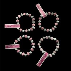 Breast Cancer Awareness Stretchy Bracelets pink Ribbon support